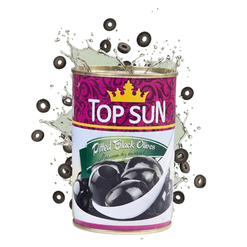 Top Sun Pitted Black Olives 425Ml