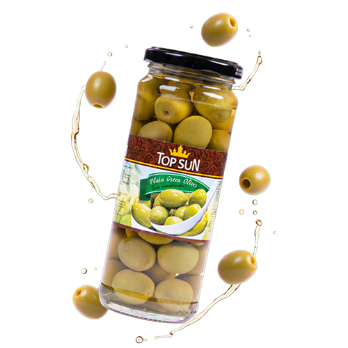 Top Sun Whole Green Olives (Jar) 965gr