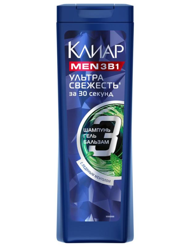 Shampoo for men Clear 3in1 Ultra Fresh 400 ml.