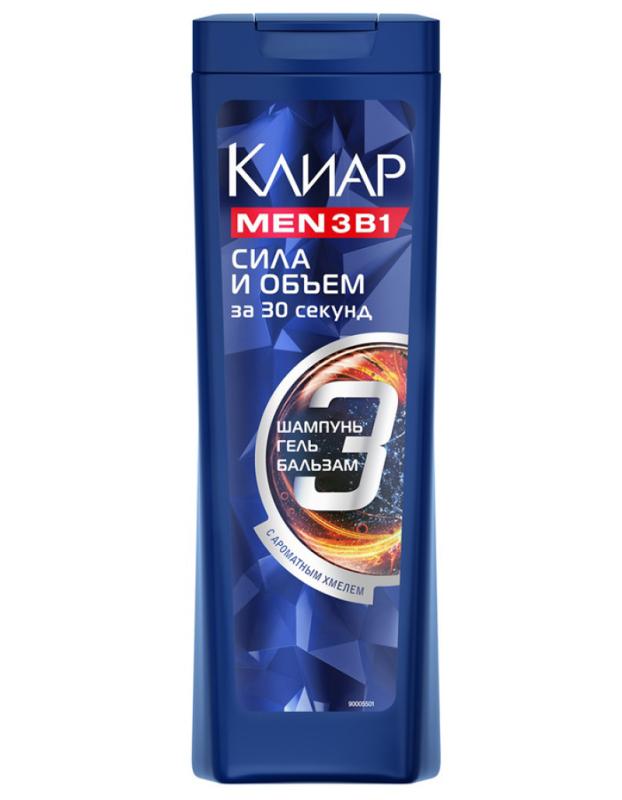 Shampoo For men Clear 3in1 Volume Strength 400 ml.