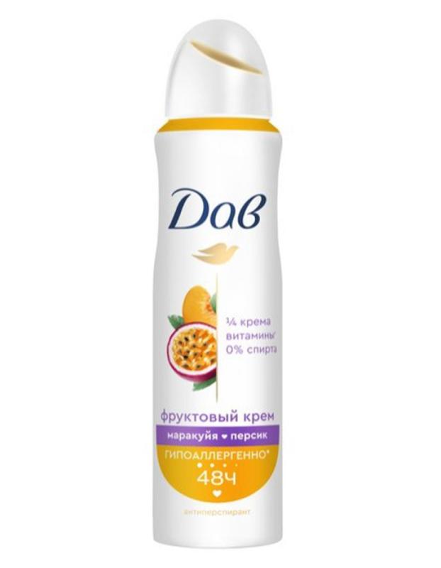 Aerosol Dove, Passionfruit Peach 150 ml.