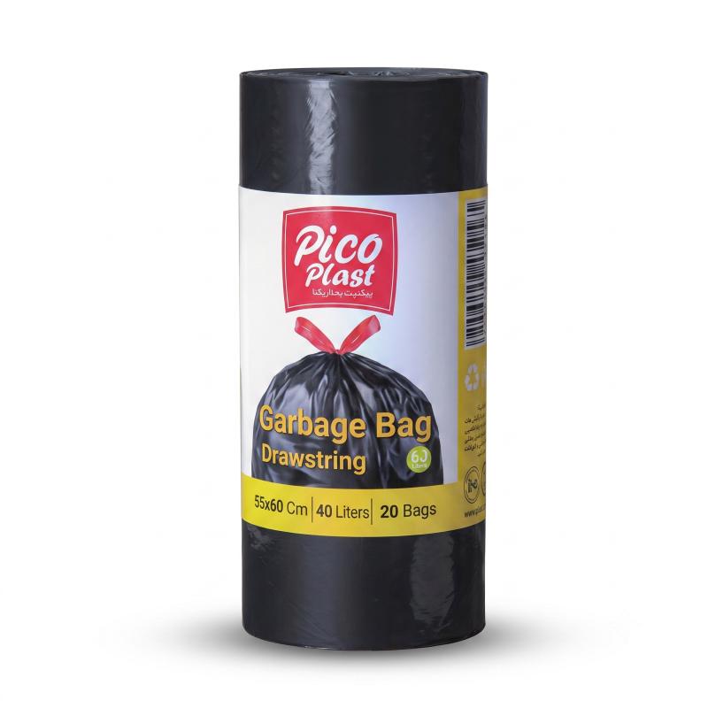 Garbage bag, black, 40 liters, 20 pcs.