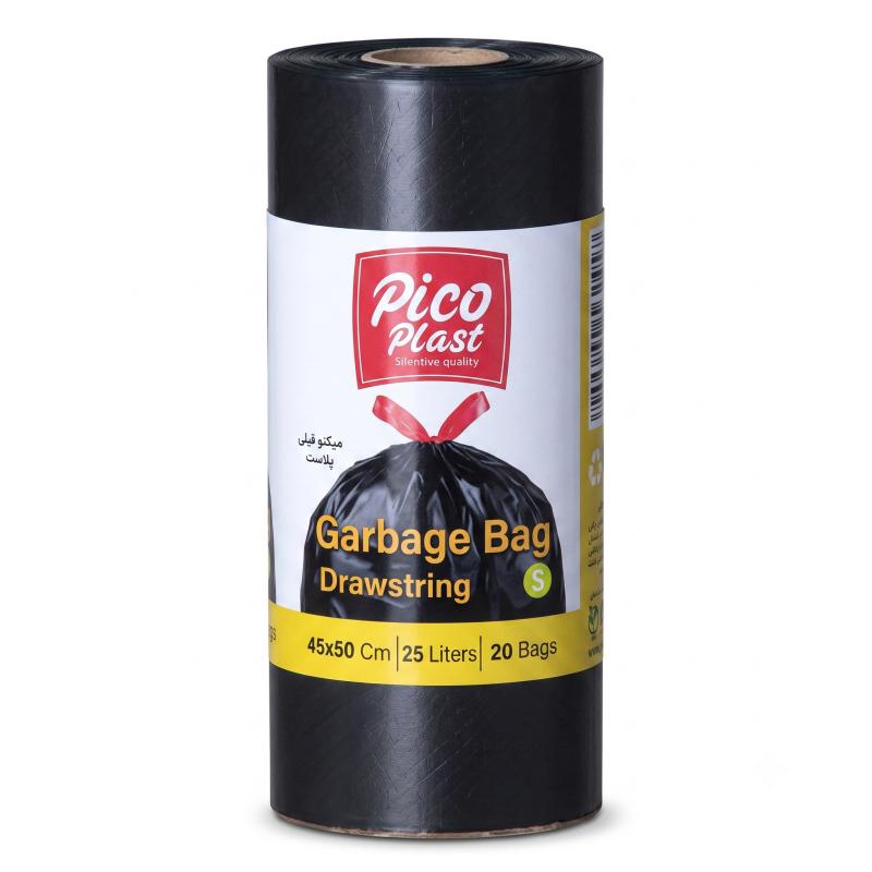 Garbage bag, black, 25 liters, Pico Plast, 28 pcs.