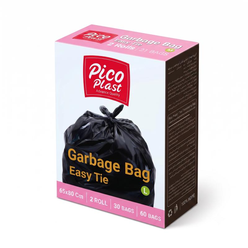 Garbage bag, black, 56 liters, Pico Plast, 30 pcs.