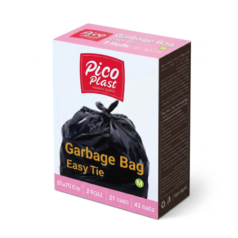 Garbage bag, black, 30 liters, Pico Plast, 54 pcs.