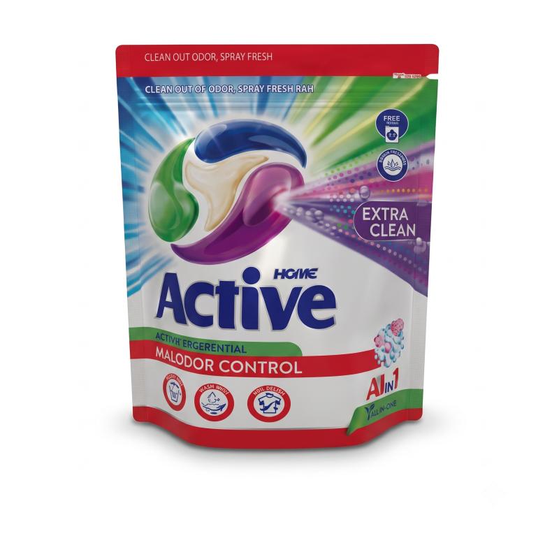 Laundry capsules, 15 pcs, colored, Active