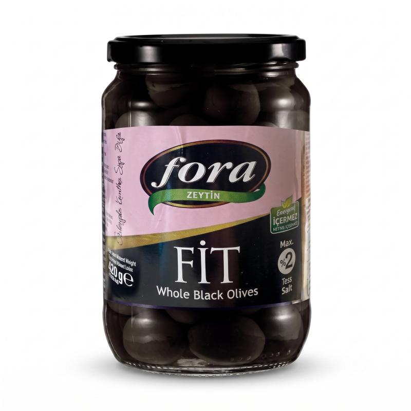 Black olives, whole, 700 gr, Fora
