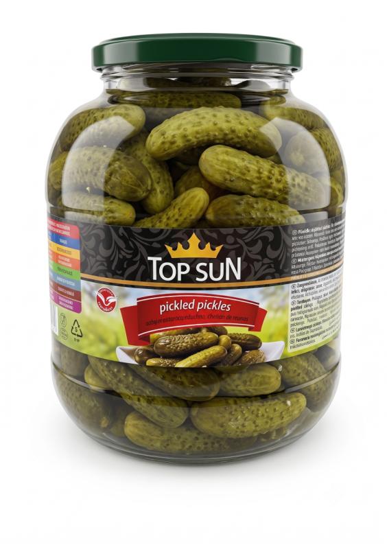 Marinated cucumber, Top Sun 1-4 cm, 1415 ml.
