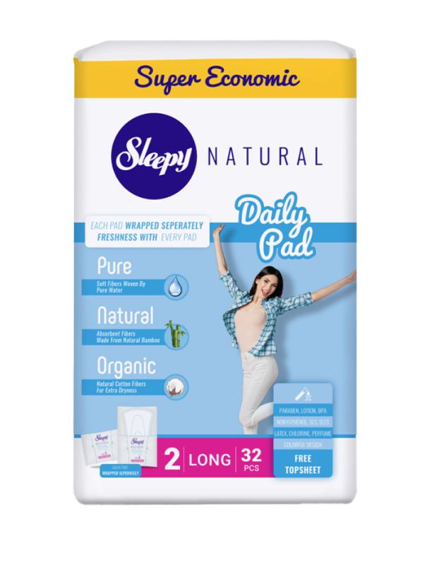 Pad long 2 from organic Sleepy 32 pcs