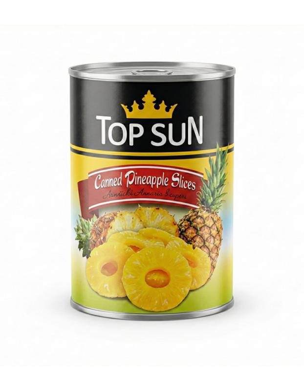 Pineapple sliced canned Top Sun 565 gr.