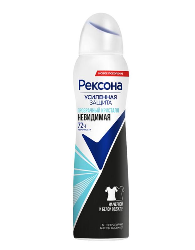 Deodorant-aerosol Transparent Crystal Invisible Rexona 150 ml.