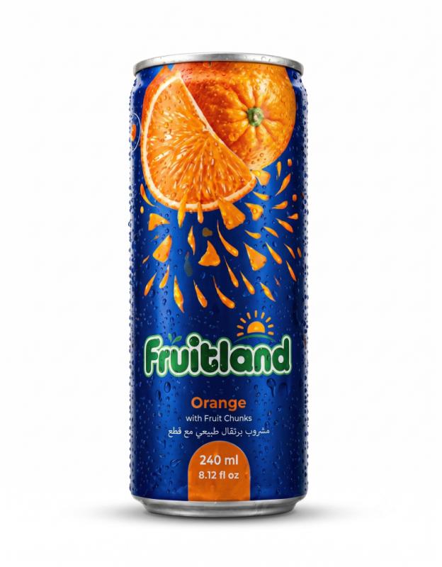 Orange Juice With Fruit Pieces Fruitland 240 ml.