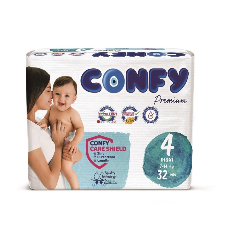 CONFY PREMIUM BABY DIAPER(4) MAXI ECO 32 piece