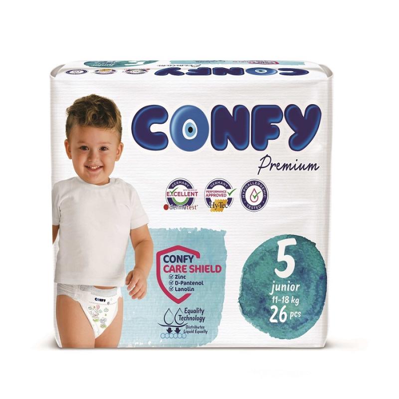CONFY PREMIUM BABY DIAPER(5) JUNIOR ECO 26