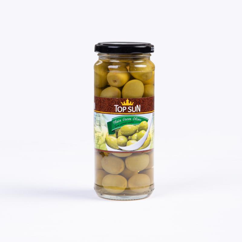 Top Sun Whole Green Olives (Jar) 358gr