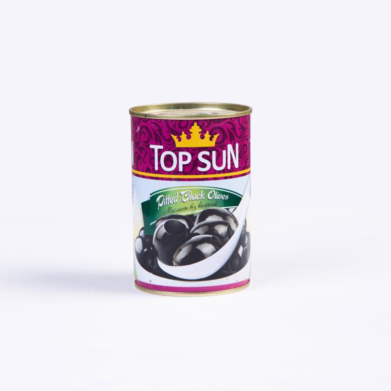 Top Sun Pitted Black Olives 425Ml